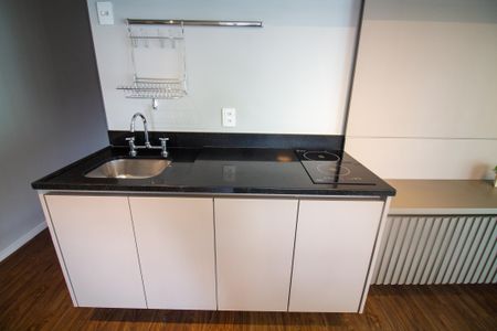 Cozinha - Armários de kitnet/studio à venda com 1 quarto, 39m² em Campo Belo, São Paulo