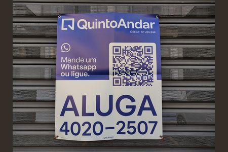 Placa do QuintoAndar código UYLW-481 de kitnet/studio para alugar com 1 quarto, 26m² em Vila Indiana, São Paulo