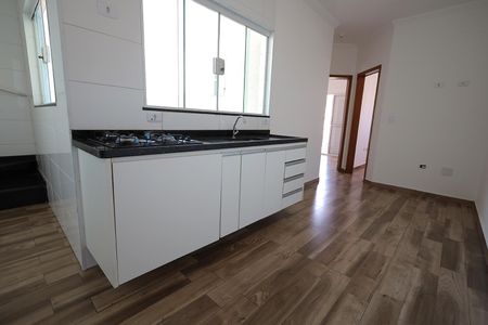 Sala / Cozinha de apartamento para alugar com 2 quartos, 76m² em Vila Scarpelli, Santo André