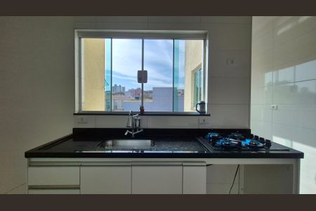 Sala /cozinha de apartamento para alugar com 2 quartos, 76m² em Vila Scarpelli, Santo André