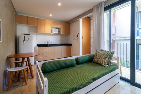 Sala de apartamento para alugar com 1 quarto, 36m² em Brooklin Paulista, São Paulo