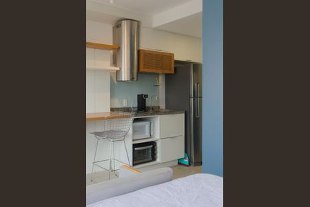 Cozinha de kitnet/studio para alugar com 1 quarto, 25m² em Liberdade, São Paulo