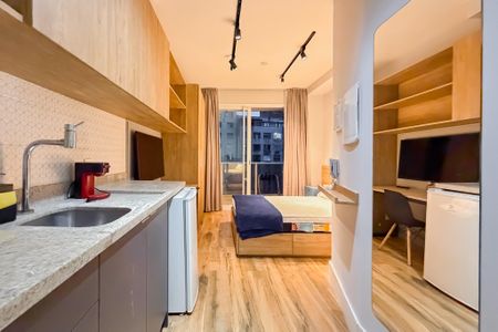 Studio para alugar com 22m², 1 quarto e sem vaga Studio para alugar com 22m², 1 quarto e sem vagaStudio - Cozinha
