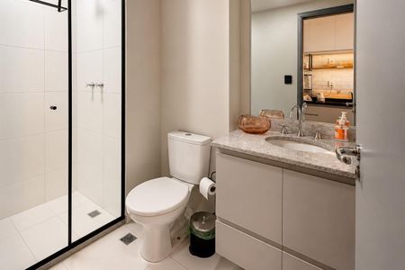 Studio para alugar com 24m², 1 quarto e sem vaga Studio para alugar com 24m², 1 quarto e sem vagaBanheiro