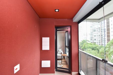 varanda de kitnet/studio para alugar com 1 quarto, 37m² em Cerqueira César, São Paulo