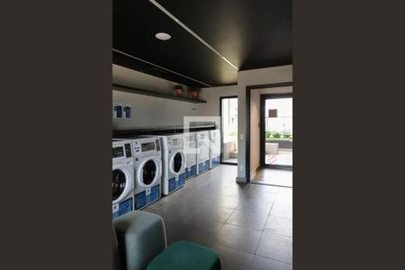 Área comum - Lavanderia de kitnet/studio para alugar com 1 quarto, 37m² em Cerqueira César, São Paulo