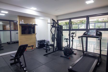 Área comum - Academia de apartamento para alugar com 1 quarto, 41m² em Santo Amaro, São Paulo