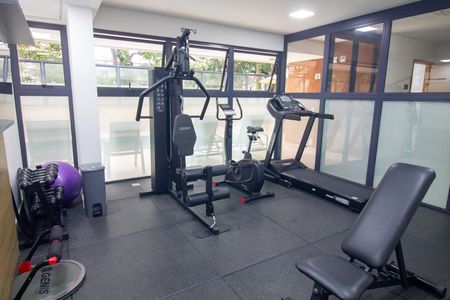 Área comum - Academia de apartamento para alugar com 1 quarto, 41m² em Santo Amaro, São Paulo