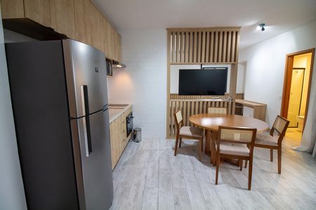 Cozinha de apartamento para alugar com 1 quarto, 41m² em Santo Amaro, São Paulo