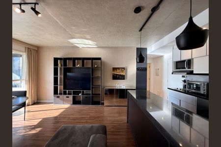 Sala de apartamento para alugar com 1 quarto, 69m² em Cidade Monções, São Paulo