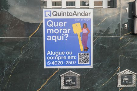 Placa instalada em 25/07/2026com o código RXQW-2089 de apartamento à venda com 1 quarto, 50m² em Jardim Alzira Franco, Santo André