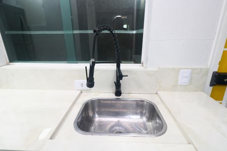 Cozinha de apartamento à venda com 1 quarto, 50m² em Jardim Alzira Franco, Santo André