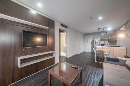 Sala de apartamento para alugar com 1 quarto, 55m² em Cidade Monções, São Paulo