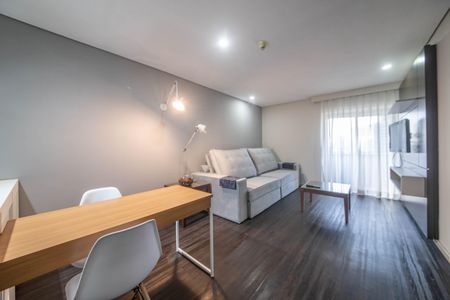 Sala de apartamento para alugar com 1 quarto, 55m² em Cidade Monções, São Paulo