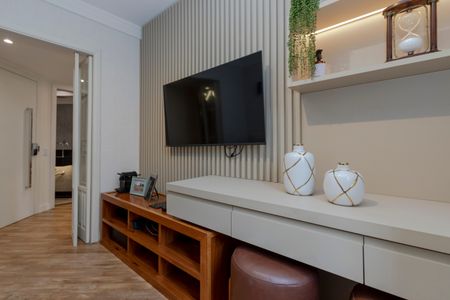 Sala de TV de apartamento à venda com 3 quartos, 121m² em Brooklin Novo, São Paulo