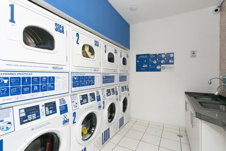 Apartamento para alugar com 32m², 1 quarto e 1 vaga Apartamento para alugar com 32m², 1 quarto e 1 vagaÁrea comum - Lavanderia