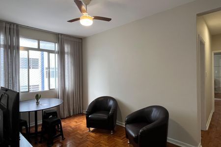 Sala de apartamento para alugar com 2 quartos, 70m² em Embaré, Santos