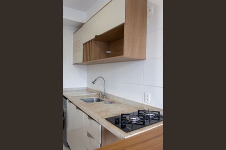 Cozinha de apartamento para alugar com 1 quarto, 28m² em Jardim Caravelas, São Paulo