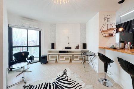 Apartamento para alugar com 57m², 1 quarto e 2 vagasSala