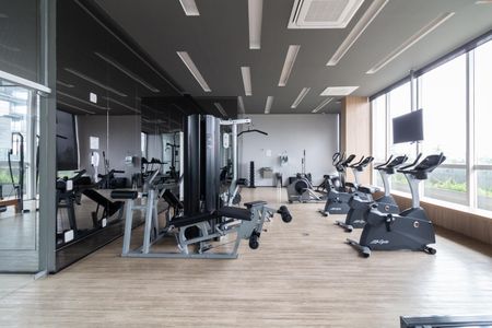 Apartamento para alugar com 36m², 1 quarto e 1 vaga Apartamento para alugar com 36m², 1 quarto e 1 vagaÁrea comum - Academia