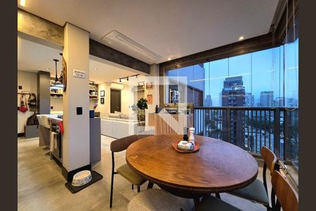Varanda da Sala de apartamento para alugar com 1 quarto, 65m² em Indianópolis, São Paulo