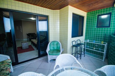Varanda da Sala de apartamento para alugar com 3 quartos, 100m² em Guilhermina, Praia Grande