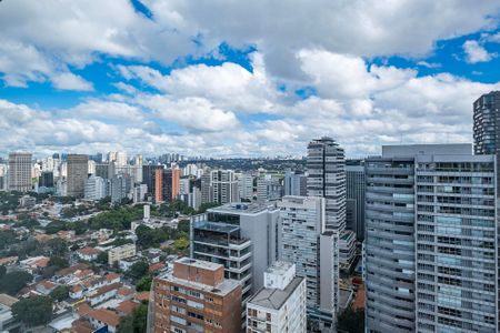 Varanda - Vista de apartamento para alugar com 1 quarto, 50m² em Pinheiros, São Paulo