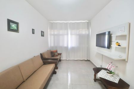 Sala de apartamento para alugar com 2 quartos, 70m² em Vila Alzira, Guarujá