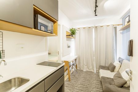 Sala de apartamento à venda com 1 quarto, 27m² em Brooklin Paulista, São Paulo