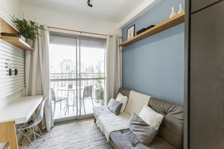 Sala de apartamento à venda com 1 quarto, 27m² em Brooklin Paulista, São Paulo
