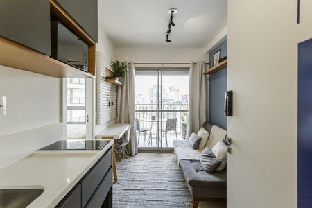 Sala de apartamento à venda com 1 quarto, 27m² em Brooklin Paulista, São Paulo