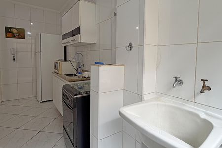 Área de serviço de kitnet/studio para alugar com 1 quarto, 32m² em Boqueirão, Santos