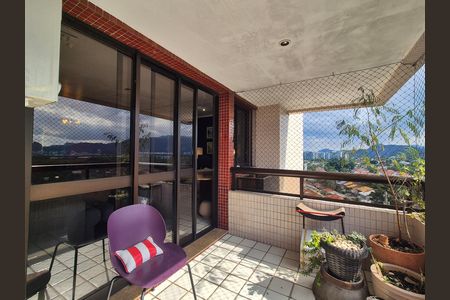 Varanda da Sala de apartamento para alugar com 3 quartos, 132m² em Barra da Tijuca, Rio de Janeiro