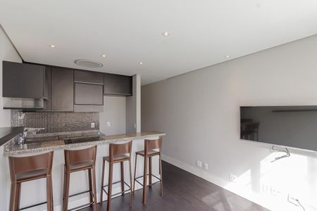 Sala de apartamento para alugar com 1 quarto, 50m² em Indianópolis, São Paulo