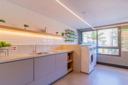 Área comum de apartamento à venda com 2 quartos, 57m² em Santana, Porto Alegre
