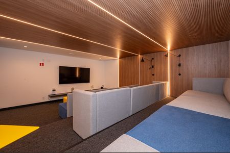 Studio para alugar com 29m², 1 quarto e 1 vaga Studio para alugar com 29m², 1 quarto e 1 vagaÁrea comum - Sala de cinema