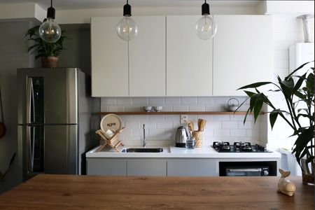 Cozinha de apartamento à venda com 1 quarto, 45m² em Jardim Paulistano, São Paulo