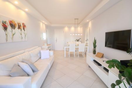 Sala de apartamento para alugar com 2 quartos, 96m² em Morro do Maluf, Guarujá