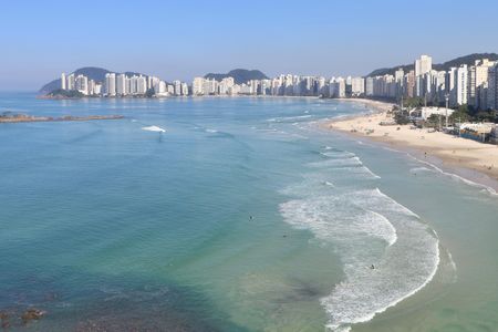 Vista de apartamento para alugar com 2 quartos, 96m² em Morro do Maluf, Guarujá
