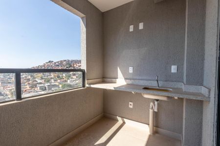 Varanda gourmet de apartamento à venda com 3 quartos, 73m² em Nova Granada, Belo Horizonte