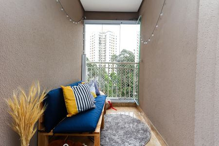 Varanda da Sala de apartamento para alugar com 2 quartos, 57m² em Parque Taboão, Taboão da Serra