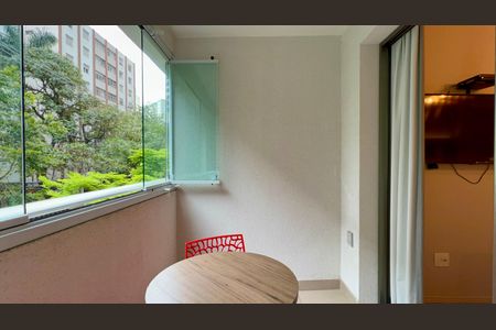Varanda de kitnet/studio para alugar com 1 quarto, 24m² em Vila Madalena, São Paulo