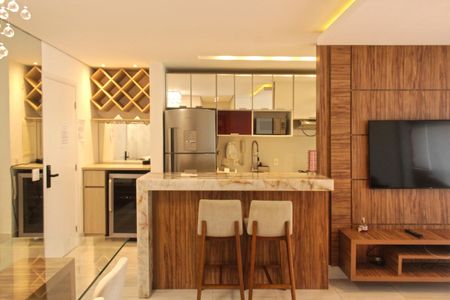 Sala de apartamento para alugar com 2 quartos, 102m² em Gonzaga, Santos