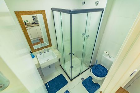 Banheiro Social de kitnet/studio à venda com 1 quarto, 27m² em Vila Clementino, São Paulo