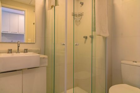 Studio para alugar com 28m², 1 quarto e sem vaga Studio para alugar com 28m², 1 quarto e sem vagaBanheiro Social