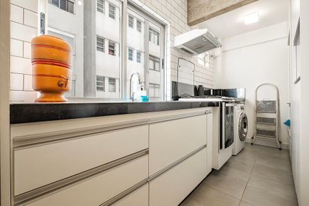 Sala/Cozinha de apartamento para alugar com 1 quarto, 51m² em Pinheiros, São Paulo