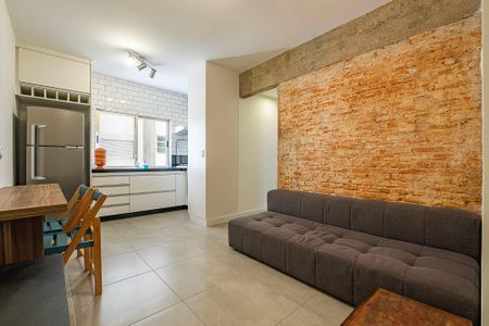 Sala/Cozinha de apartamento para alugar com 1 quarto, 51m² em Pinheiros, São Paulo