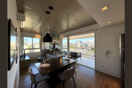 Sala de apartamento para alugar com 1 quarto, 69m² em Cidade Monções, São Paulo