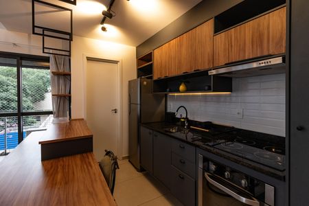 Cozinha de apartamento para alugar com 1 quarto, 52m² em Vila Pompéia, São Paulo
