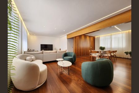 Sala de apartamento à venda com 4 quartos, 196m² em Anchieta, Belo Horizonte